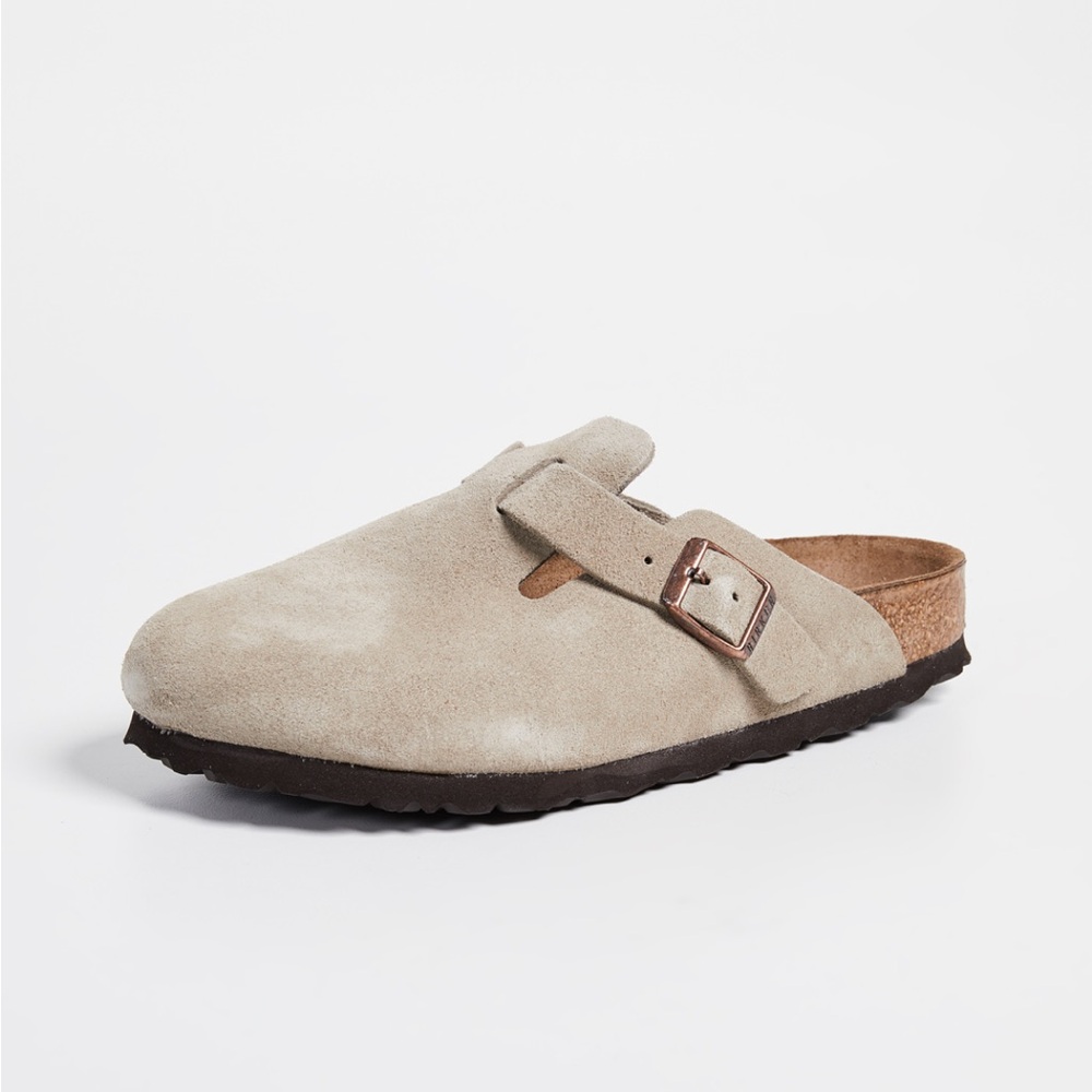 Birkenstock Beige Suede Mules